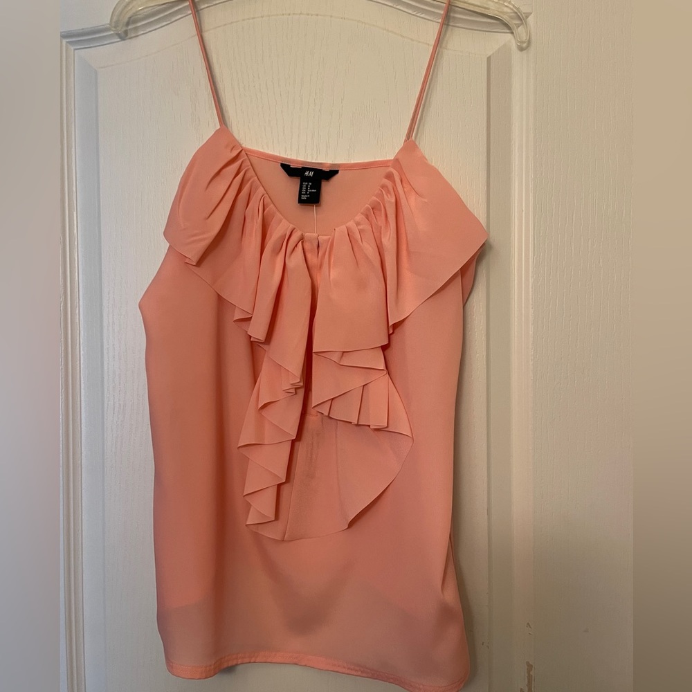 H&M peach blouse size 8